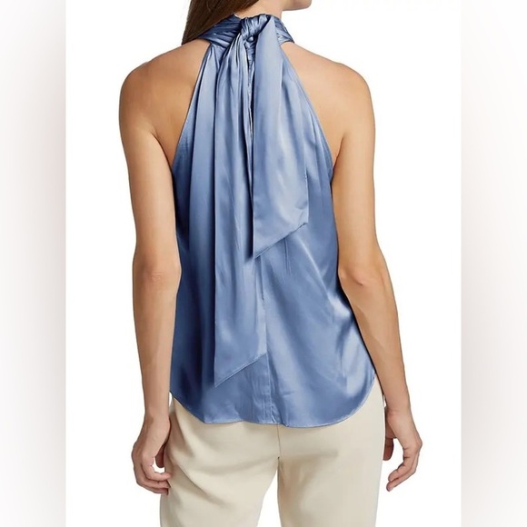 CINQ À SEPT Karla Silk Halter Top 100% silk - Picture 4 of 15